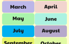 10 Best Free Printable Months Of The Year Chart Printablee