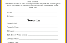 10 Best My Favorite Things Template Printable Printablee