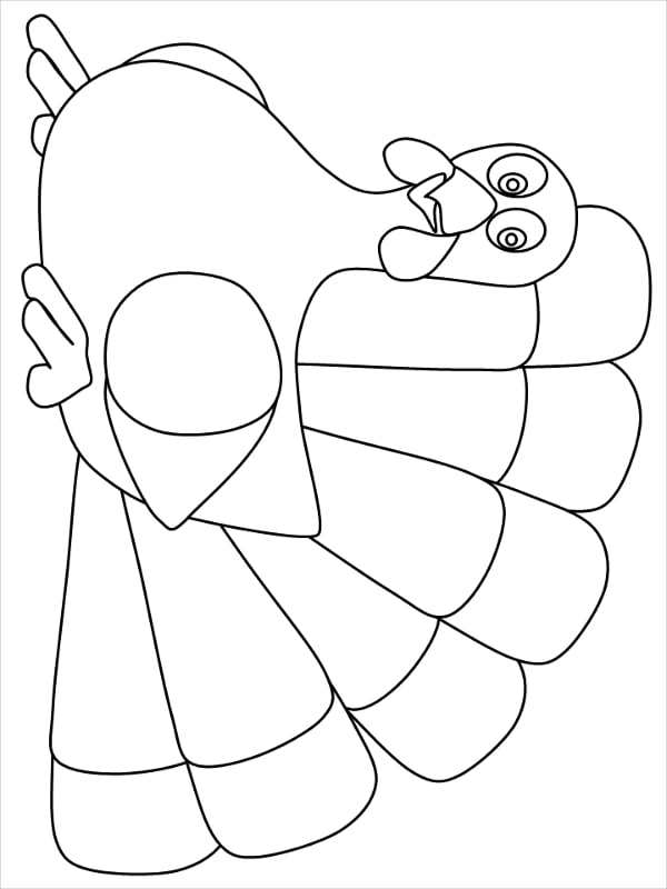 13 Turkey Shape Templates Coloring Pages PDF DOC Free Premium 