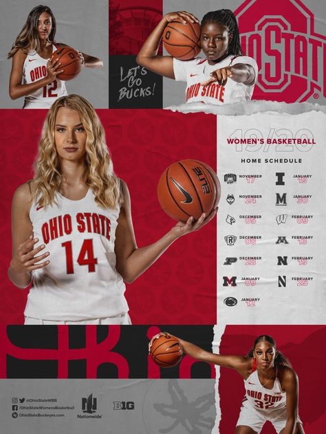 16 Best 19 20 Schedule Posters Images In 2020 Ohio State Buckeyes 