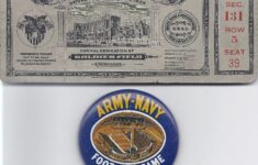 1926 Army Navy Ticket And Pin Notre Dame Football Game Tickets Army