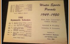 1949 50 KENT STATE GOLDEN FLASHES WINTER SPORTS UNFOLDED POCKET