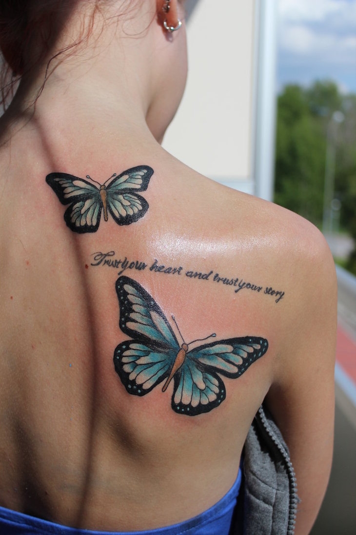 20 Cute Butterfly Tattoos On Back For Women EntertainmentMesh