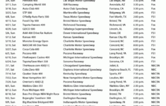 2018 Nascar TV Schedule Are You Moving To The Mooresville Lake Norman