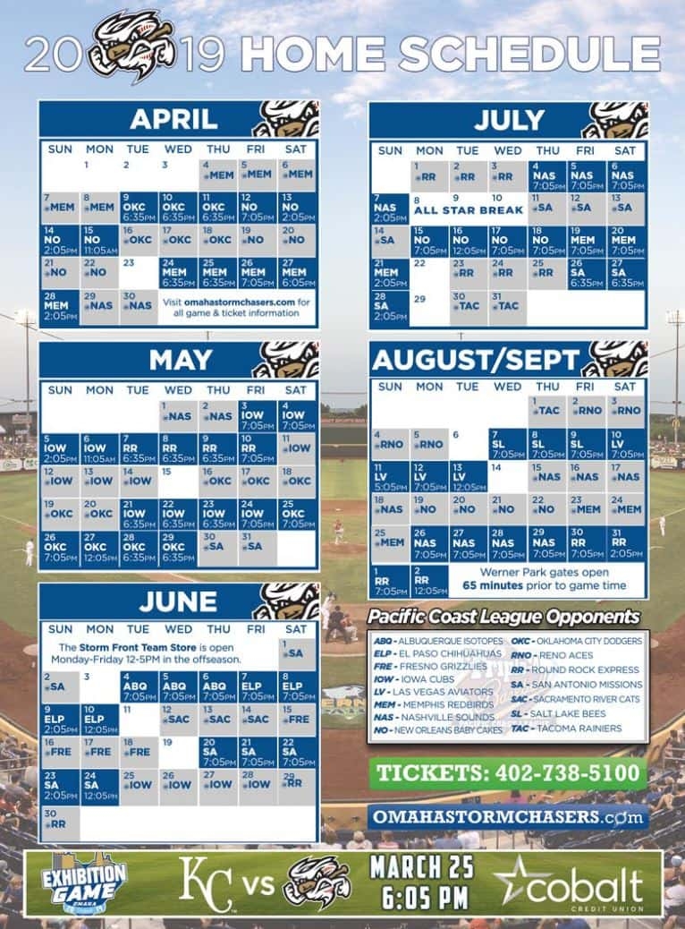 2019 Storm Chasers Schedule AM 590 ESPN Radio