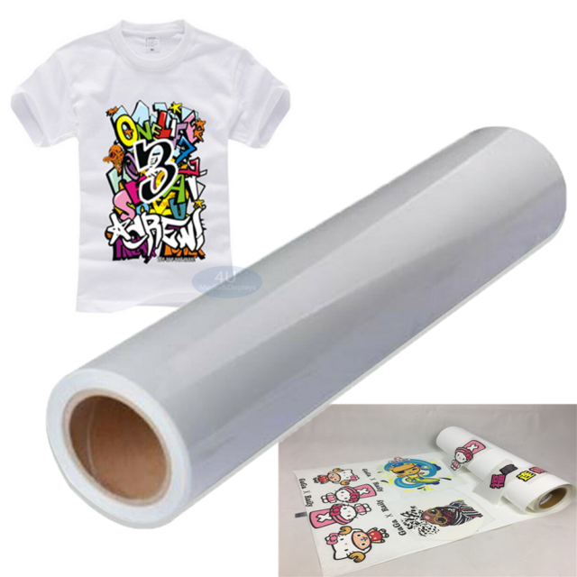 24 X 50ft White Eco Solvent Printable Heat Transfer PU Vinyl For 