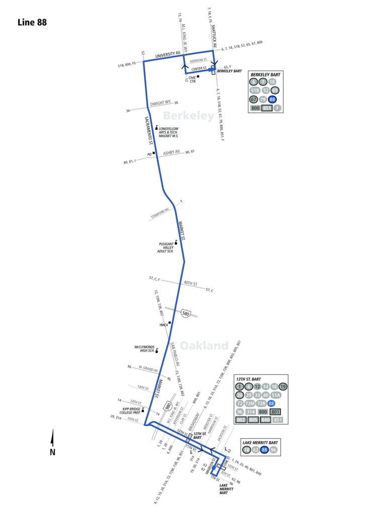 88 Bus Schedule AC Transit SF Bay Transit