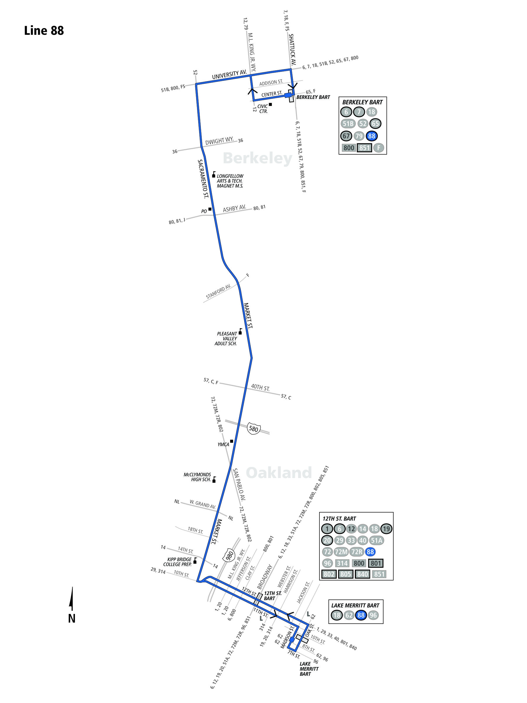 88 Bus Schedule AC Transit SF Bay Transit