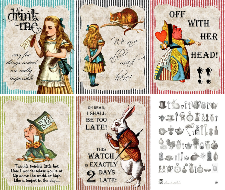 Alice In Wonderland Printables Alice And Wonderland Tattoos Alice 