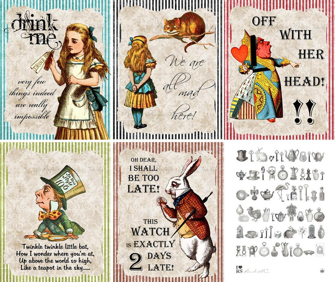 Alice In Wonderland Printables Alice And Wonderland Tattoos Alice