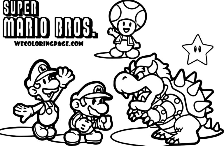 All Mario Characters Coloring Pages At GetDrawings Free Download