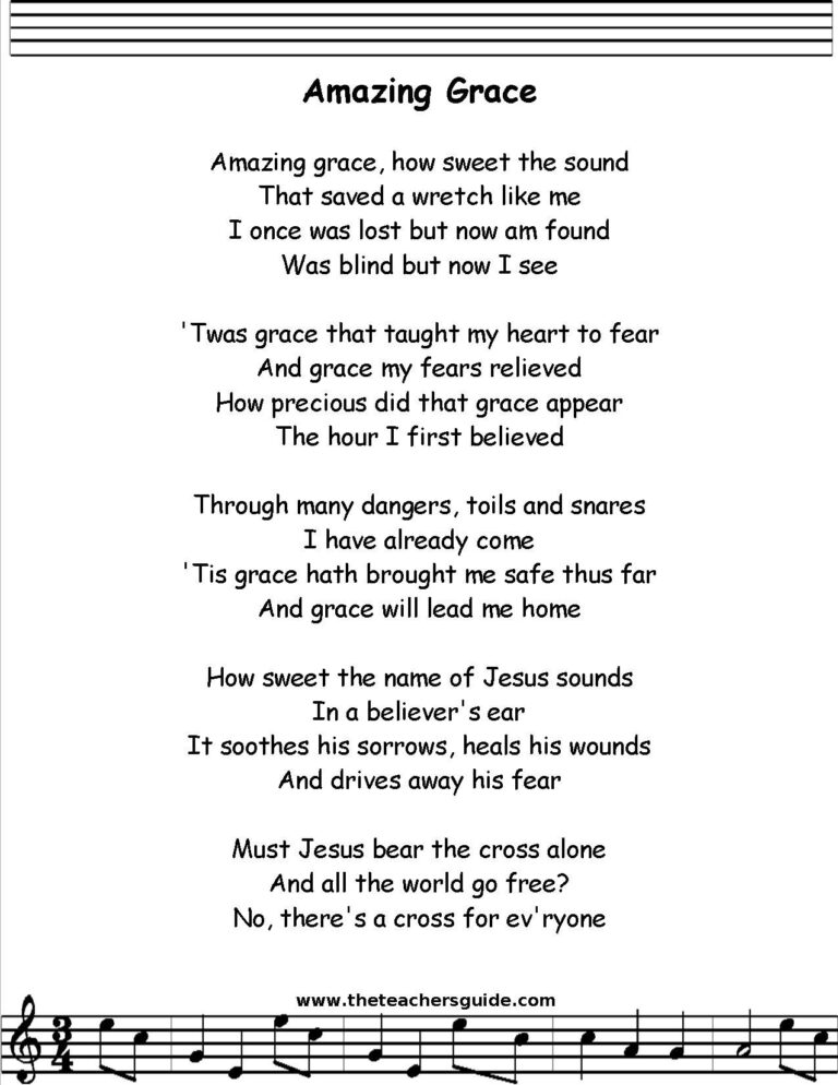 Amazing Grace Song Lyrics Amazing Grace Lyrics Amazing Grace 