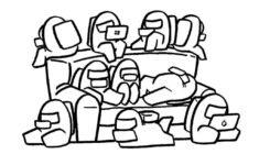 Among Us 2 Coloring Page Free Printable Coloring Pages For Kids