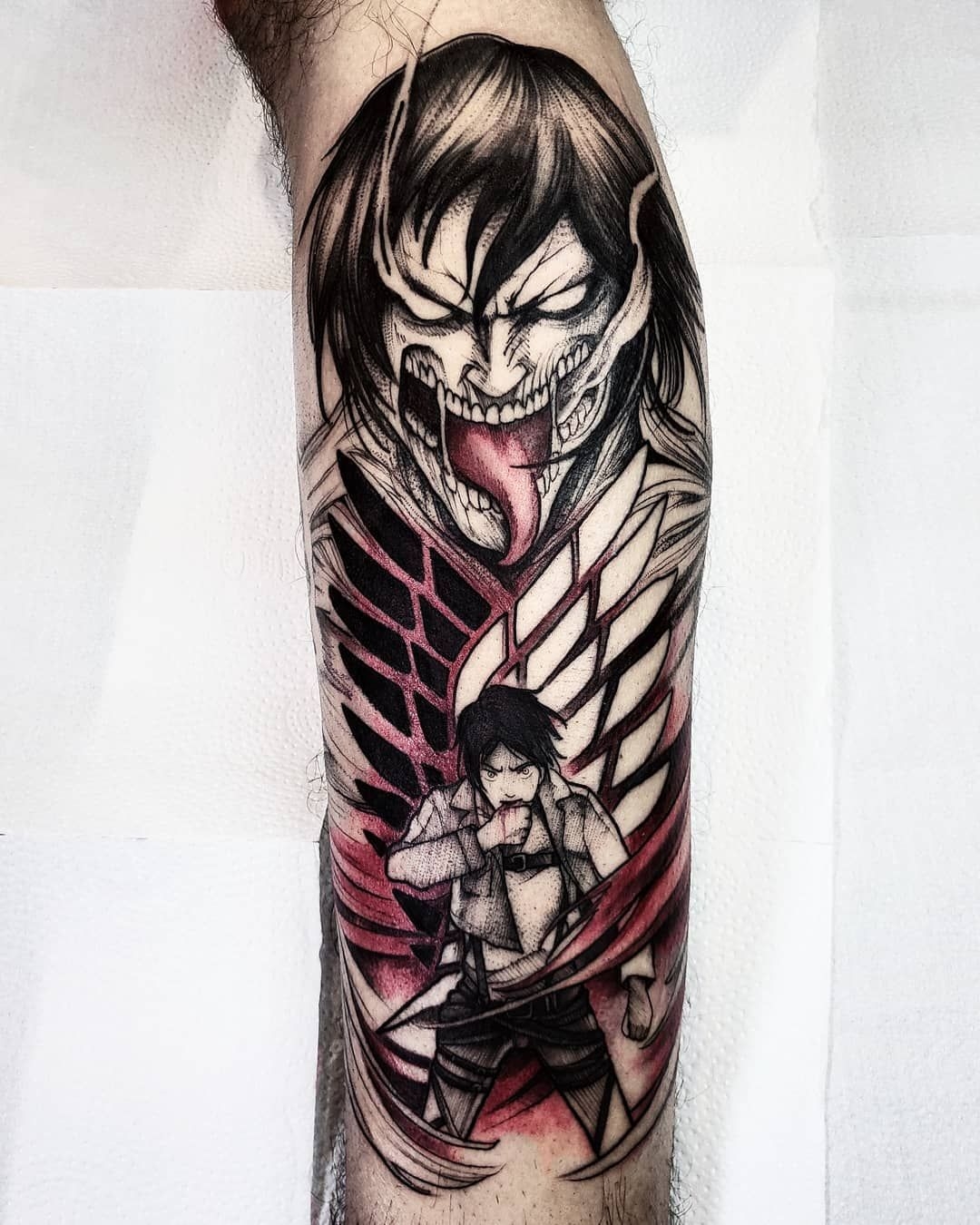 ATTACK ON TITAN Mais Uma Tattoo Inspirada No Anime Dessa Vez
