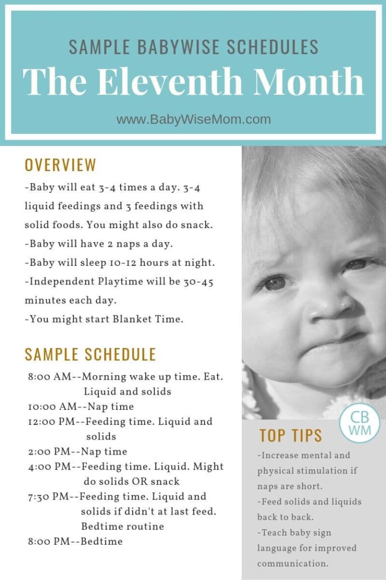 Babywise Sample Schedules Ten Months Old Babywise Mom