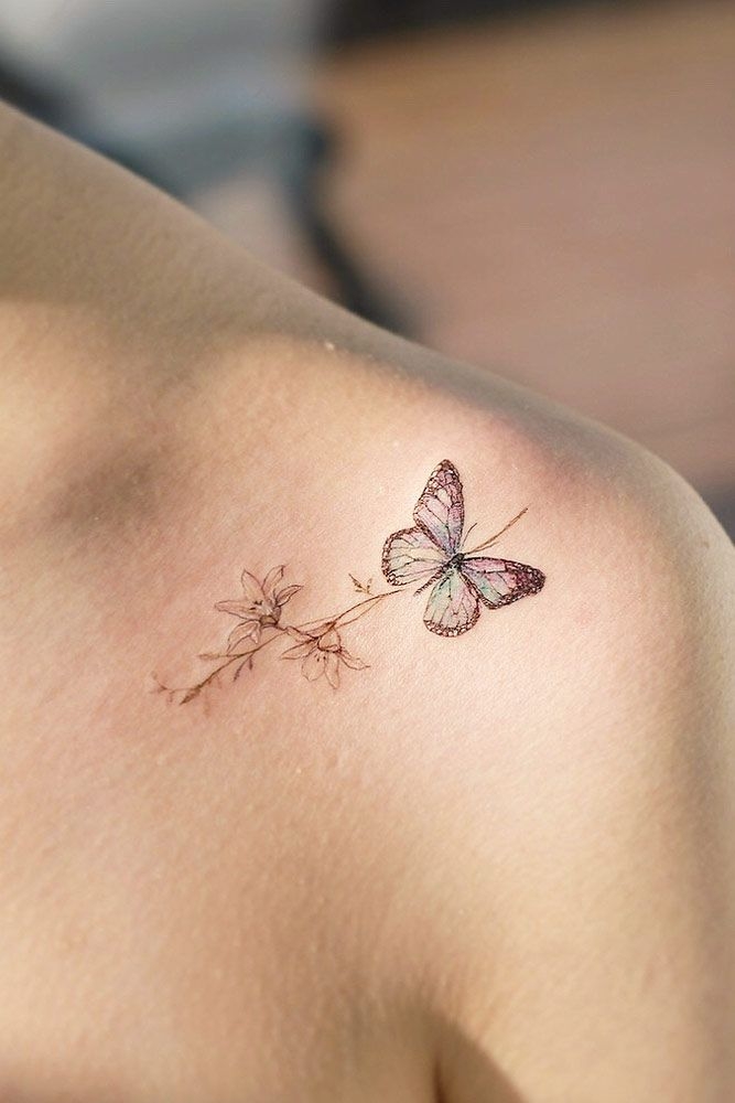 Beautiful And Meaningful Butterfly Tattoo Guide Small Shoulder 