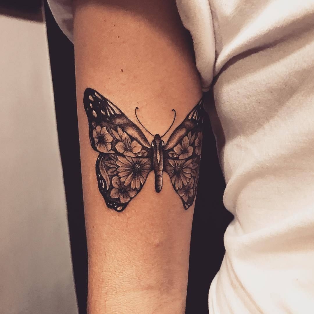 Butterfly Flowers Tattoo Artist Lucas Milk Tattoo Artist Tatuagens