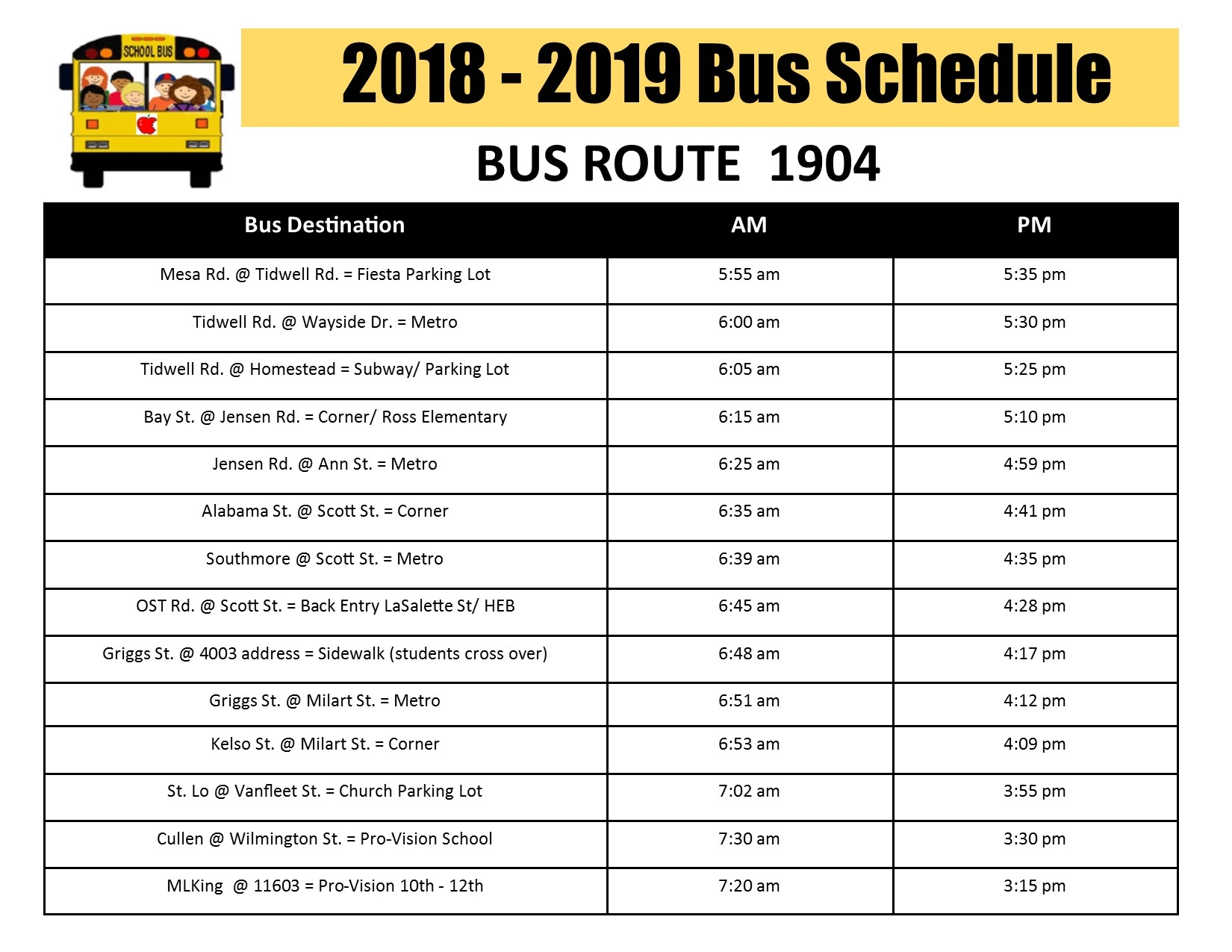 C21 Bus Schedule Pdf