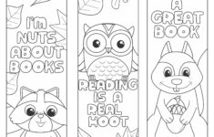 Cute Free Printable Bookmarks To Color