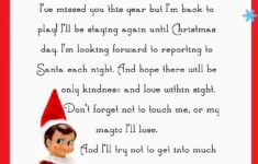 Elf On The Shelf Letter free Printable Yummy Mummy Kitchen A