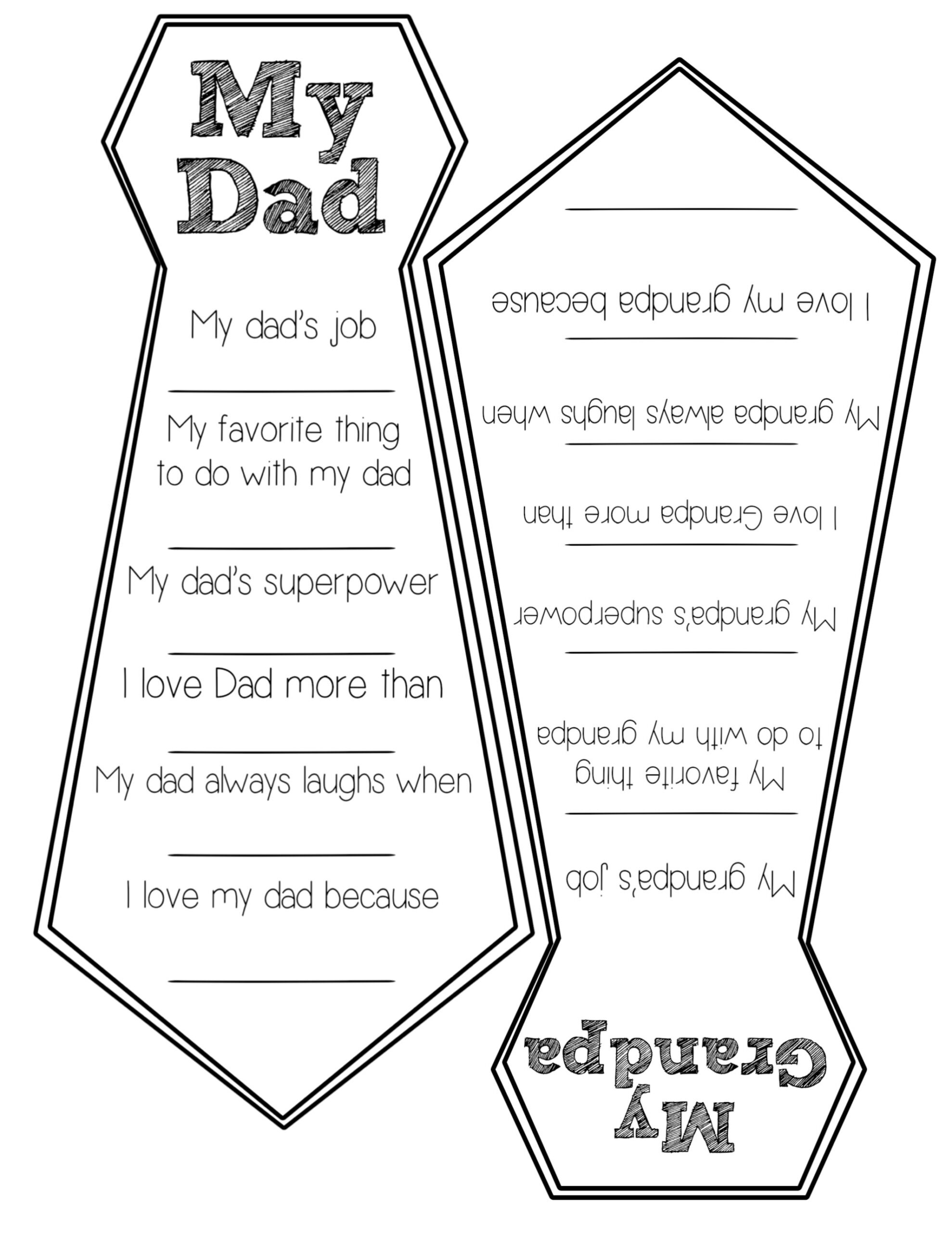 Father s Day Card Craft Printable Fathersdayshub