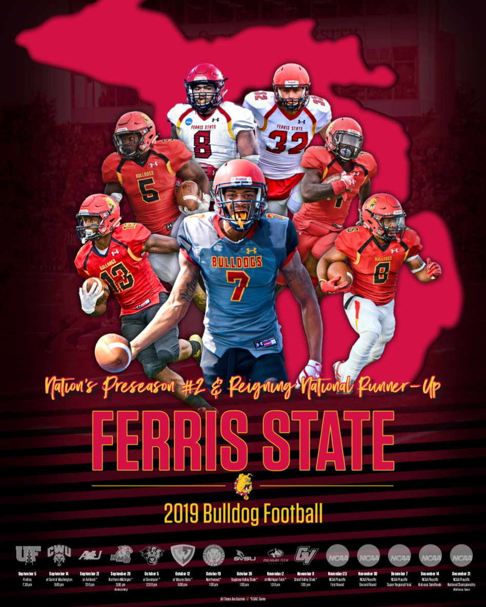 Ferris State Football Schedule Poster Comic Book Cover Book Cover
