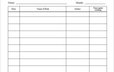 FREE 25 Sample Reading Log Templates In Pages PDF MS Word
