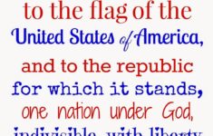 Free 4th Of July Printable Of The Pledge Of Allegiance Free