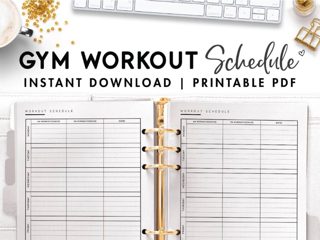 FREE 6 Day Gym Workout Schedule Pdf World Of Printables