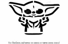 Free Baby Yoda Pumpkin Stencil Transparentwallpaperforandroidmobile