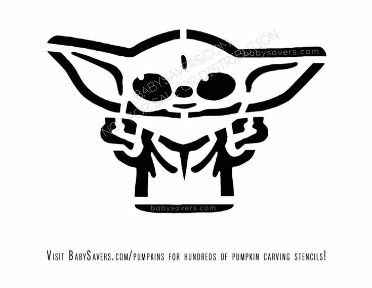 Free Baby Yoda Pumpkin Stencil Transparentwallpaperforandroidmobile