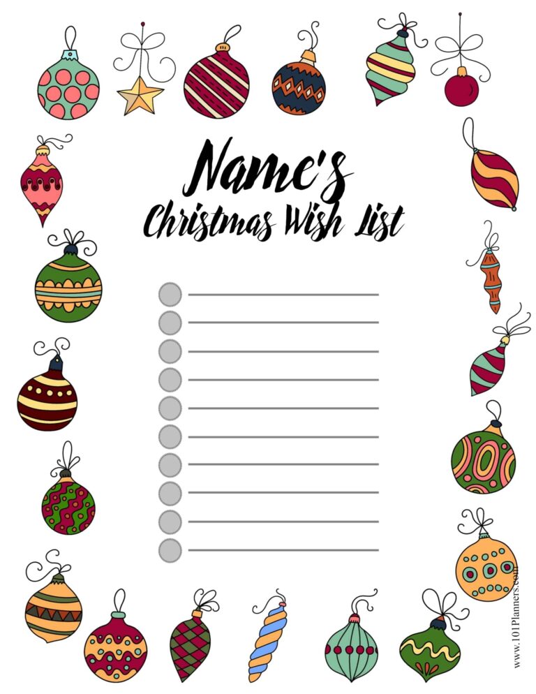 Free Christmas List Template Customize Online Print At Home