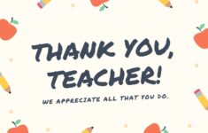 Free Custom Printable Teacher Thank You Card Templates Canva