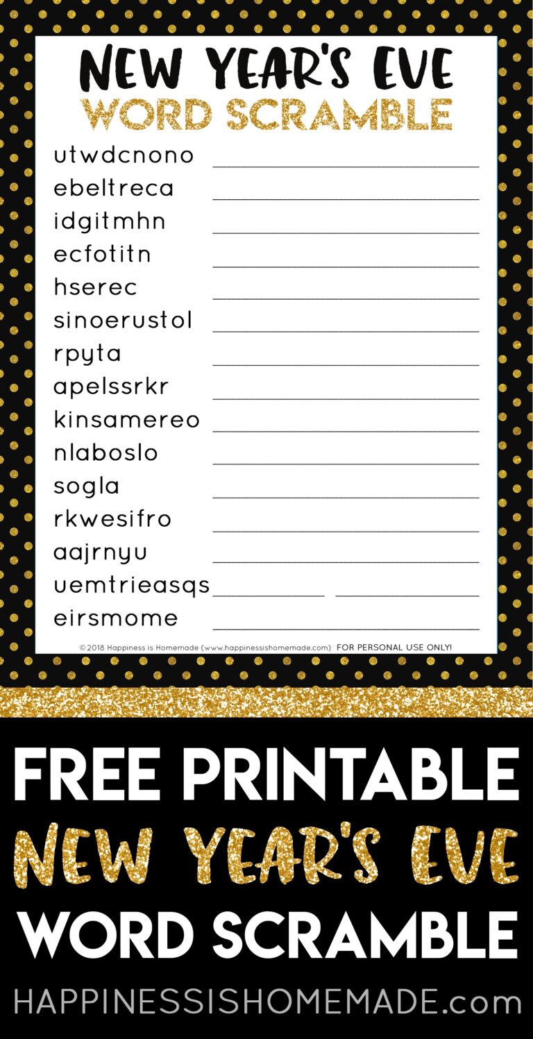 Free New Years Eve Printables Printable Templates