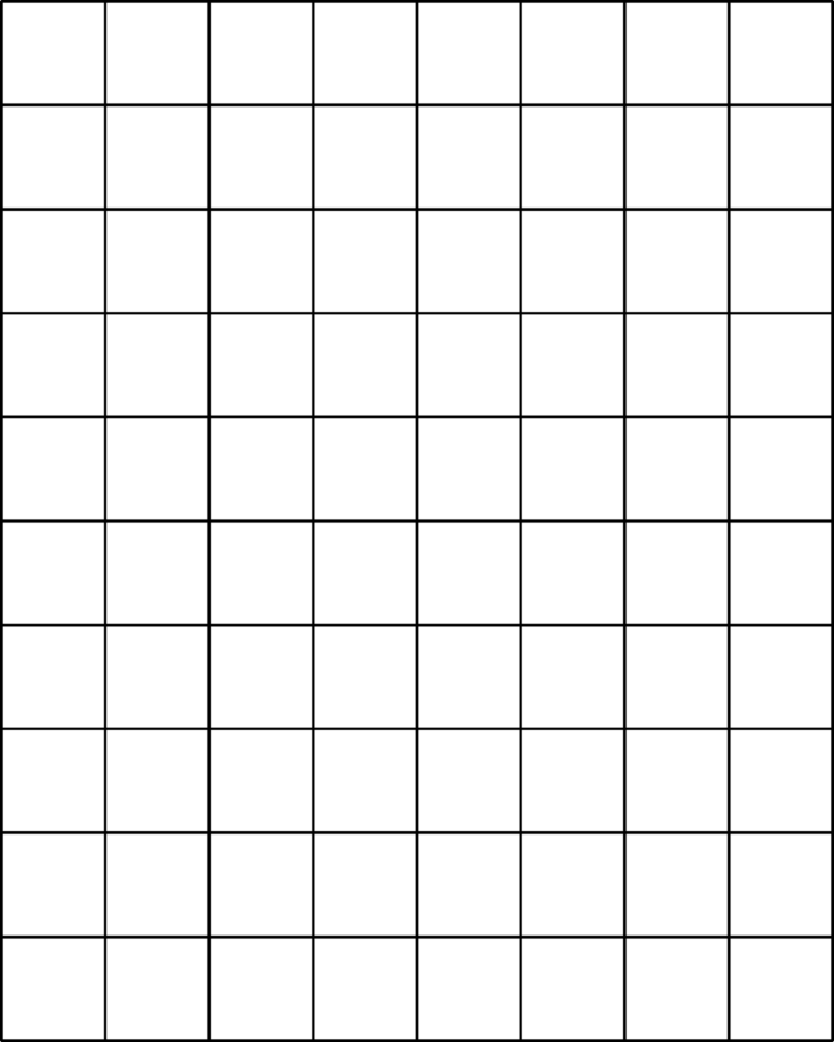 Free Printable 1 Inch Graph Paper Template In PDF