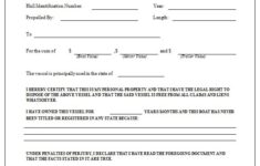 Free Printable Boat Bill Of Sale Form GENERIC