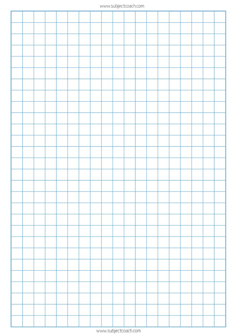FREE Printable Graph Paper 1cm For A4 Paper SubjectCoach
