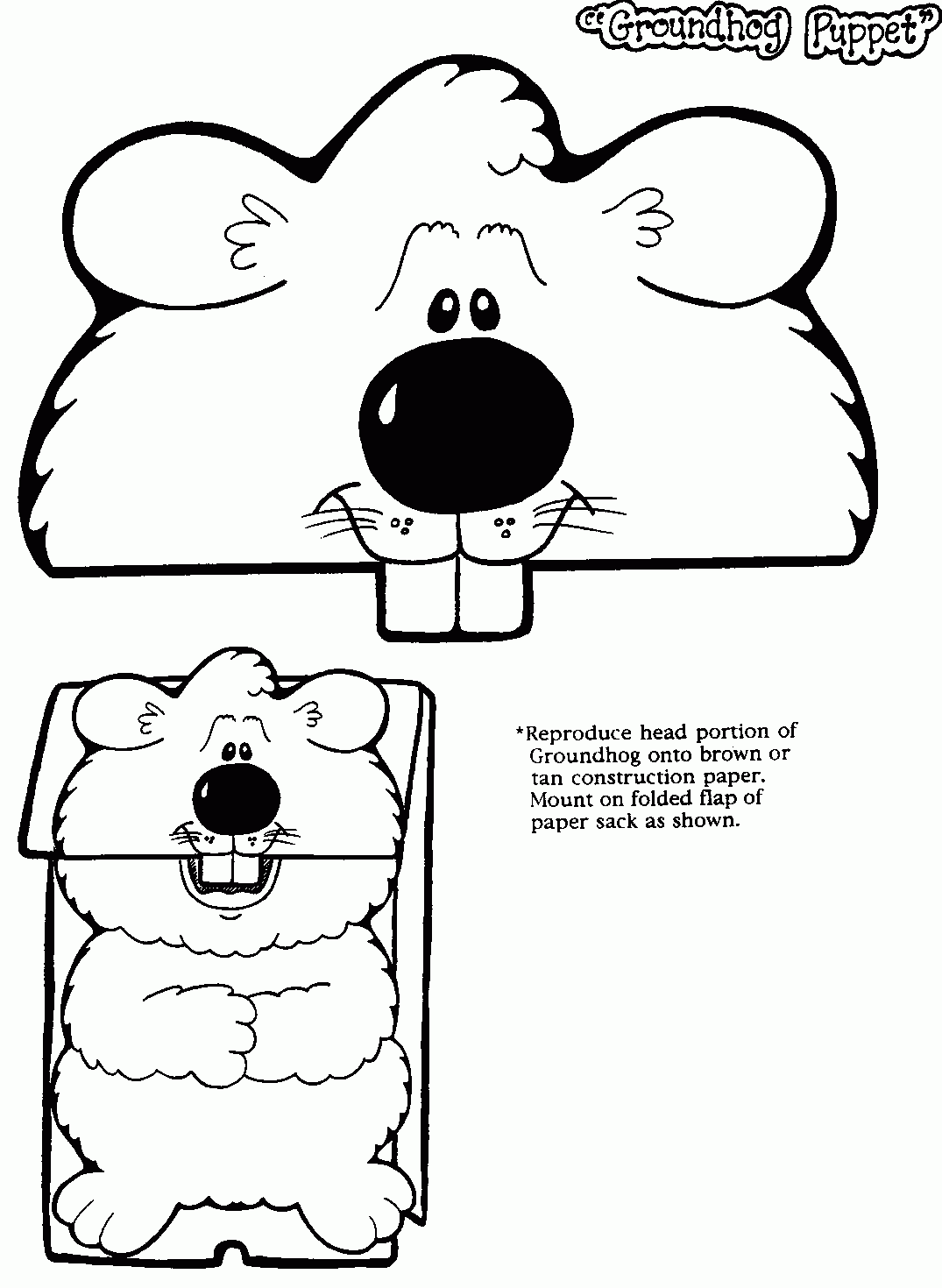 Free Printable Groundhog Day Coloring Pages