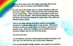 Free Printable Rainbow Bridge Poem Printable Templates
