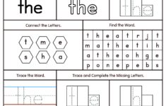 FREE Sight Word The Printable Worksheet MyTeachingStation