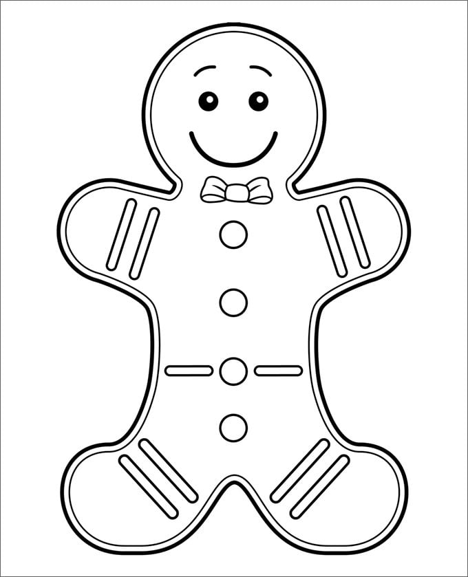 Gingerbread Man Template Printable Large FREE DOWNLOAD Aashe
