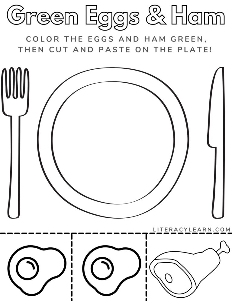 Green Eggs And Ham Coloring Pages For Preschoolers Ham Eggs Preschool 