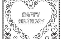 Happy Birthday Card Printable Coloring