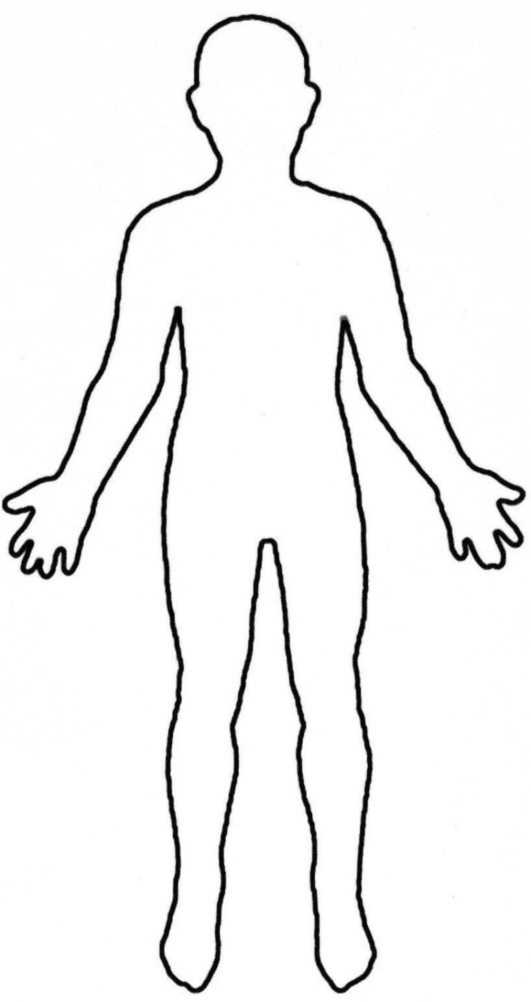 Human Body Outline Printable Human Body Outline Printable Body 