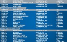 Ku Basketball Schedule Printable Customize And Print