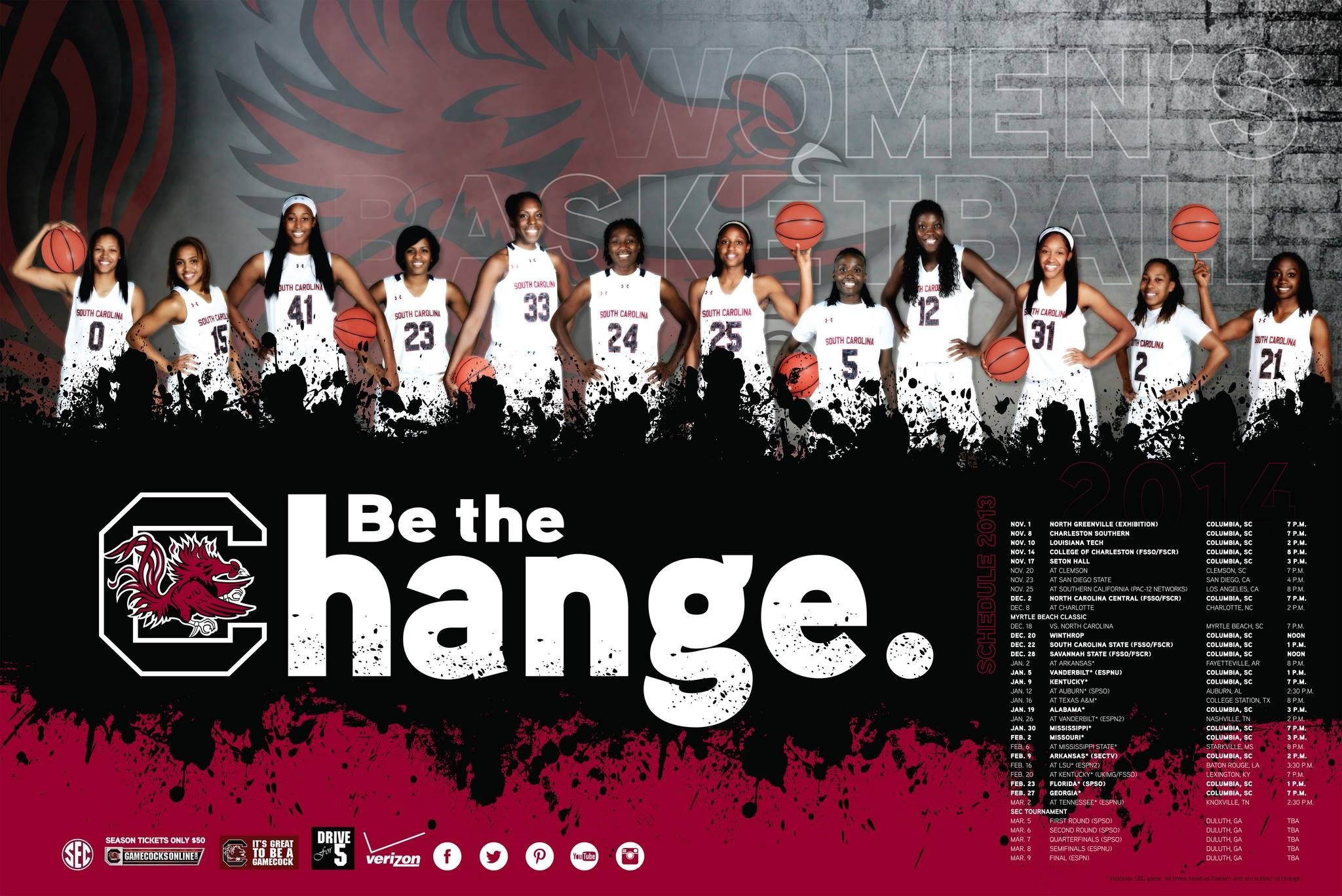 Lady Gamecocks Basketball 2013 2014 Team Schedule Basketball Team