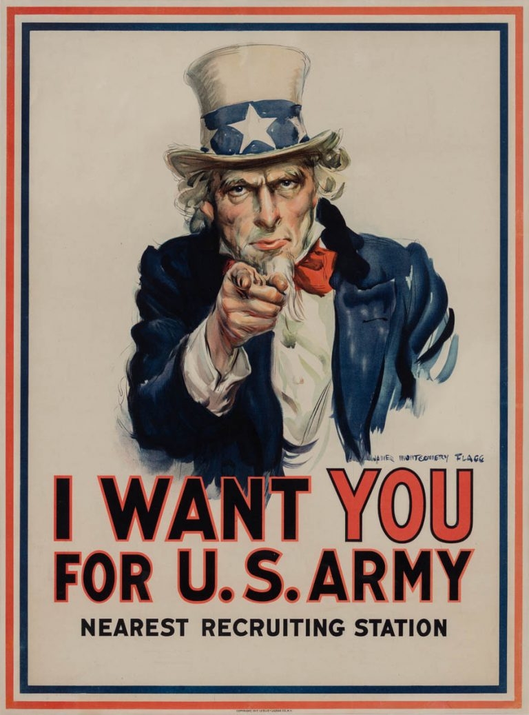Marquee Poster I Want You For U S Army 1917 US 30x40