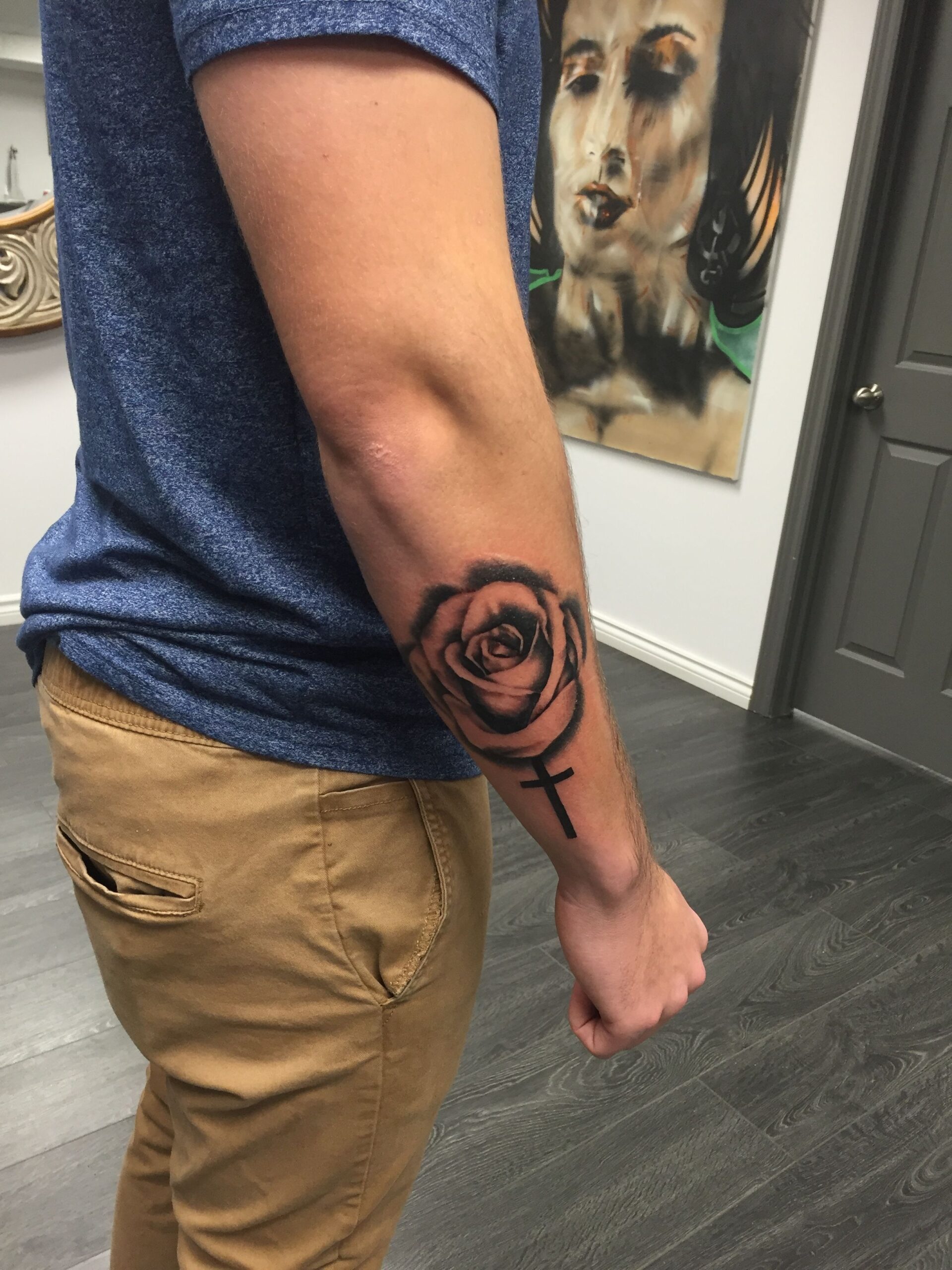 Men s Rose Tattoo Rose Tattoos For Men Hand Tattoos For Guys