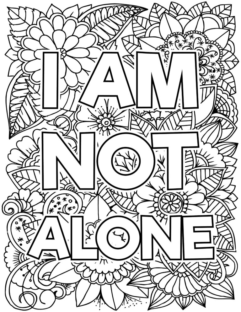 Mental Health Affirmations Coloring Book Pages Etsy Mental Health 