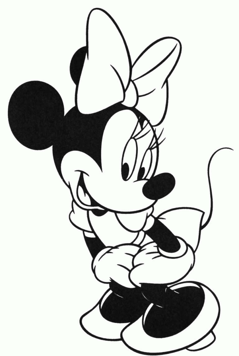 Mickey And Minnie Mouse In Love Coloring Pages Coloring Home